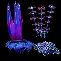 Uniclife Fish Tank Decorations Glowing Effect Aquarium Décor Small Silicone Artificial Jellyfish Coral Plant Ornament pack of 4