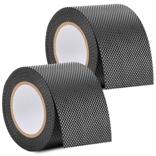 Niuny Antirutsch Klebeband 2 Rollen Wasserdichtes Anti-Rutsch-Band 5cm x 3m Gummi Treppen Rutschschutz Gummigriffband Antirutschband Selbstklebend Für DIY-Werkzeuge Gadgets Treppen Maus Handläufe