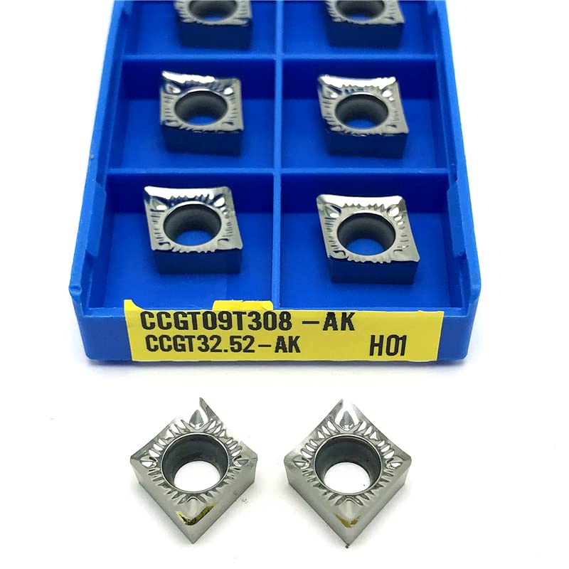 CCGT09T302 CCGT09T304 CCGT09T308 AK H01 Internal Turning Tool Aluminum Turning Insert CNC Metal Lathe Tools Cutting Tool(CCGT09T304 AK H01)