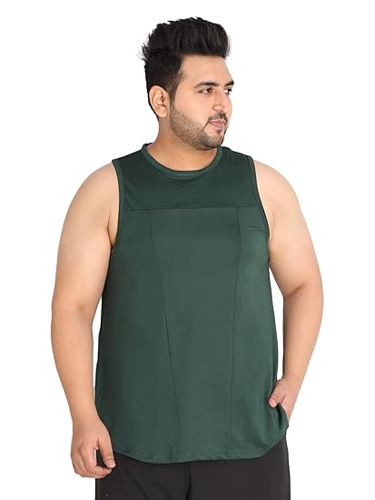 Men Solid Plus Size Gym Tank Tops Sleeveless Sports Vest
