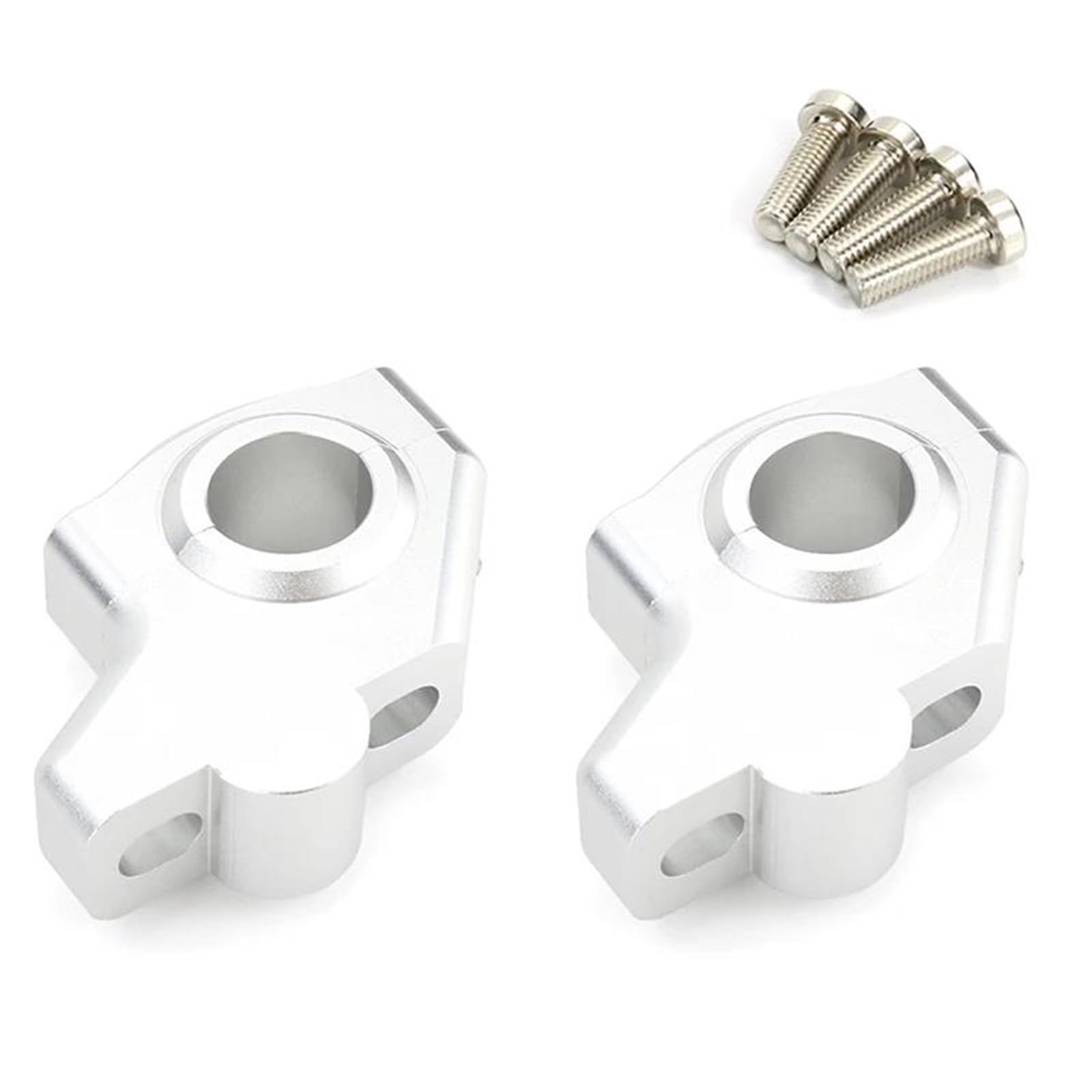 Elevadores Manillar Motocicleta para ST1100 ST 1100 ST-1100 Manillar Motocicleta CNC Aluminio Elevador Manillar Desplazado 22 Mm Y 7/8" con Movimiento hacia Atrás Alzas Manillar Moto(Matte Silver)