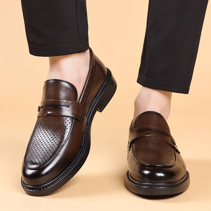 Men's Tuxedo Dress Shoes Slip On Pointed Toe Derbys Shoes Classic Formal Business Oxfords Shoes2