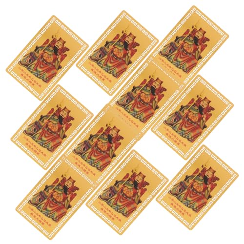 LEDMOMO 10個太?金カード 蛇年 年 風水護符 金運アップ 携帯便利 ポケット 家 オフィス 車用 伝統工芸 保護と繁栄祈願