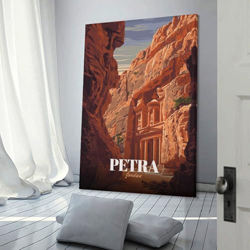 Peintures à l'huile décoratives de Petra Jordan sur toile vintage 16x24inch