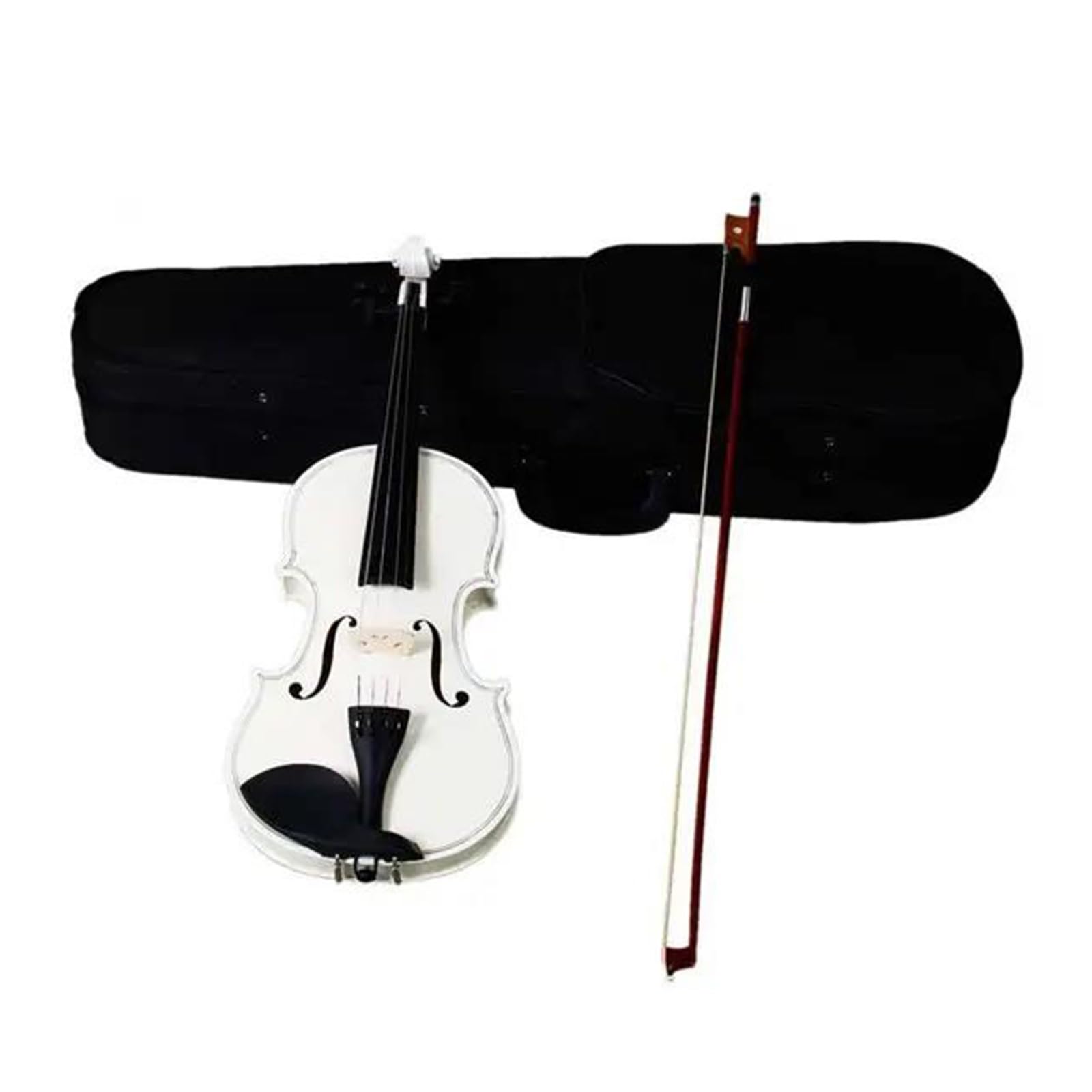 Violín Acústico 4/4 Con Estuche Y Arco Blanco Instrumento De Violín