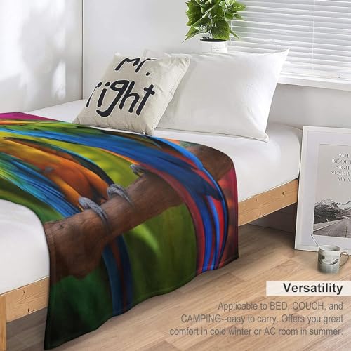 Couverture Canapé Perroquet flannel douce moelleuse | Plaid chaud grand format 180x200 - 6