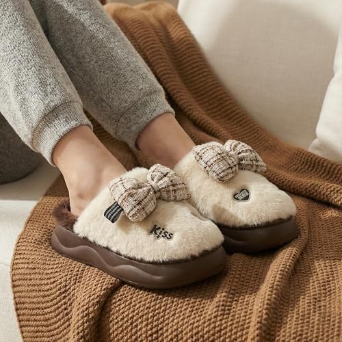 Image of VRITRAZ Women's Comfort Slip On Closed Toe Warm Winter with Cute Design print House Clog Indoor Slipper