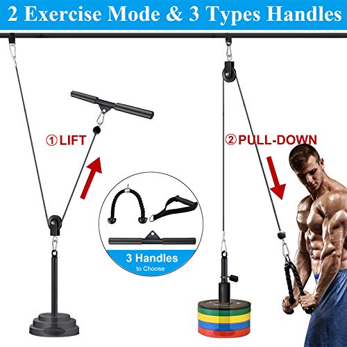Cable-Pulley-System-for-Exercise-SERTT-Upgraded-DIY-Fitness-Pulley-Cable-Machine-Attachments-for-Triceps-LAT-Pulldown-Biceps-Curl-Forearm-Shoulder-Home-Gym-Accessories-Pulley-System-Equipment