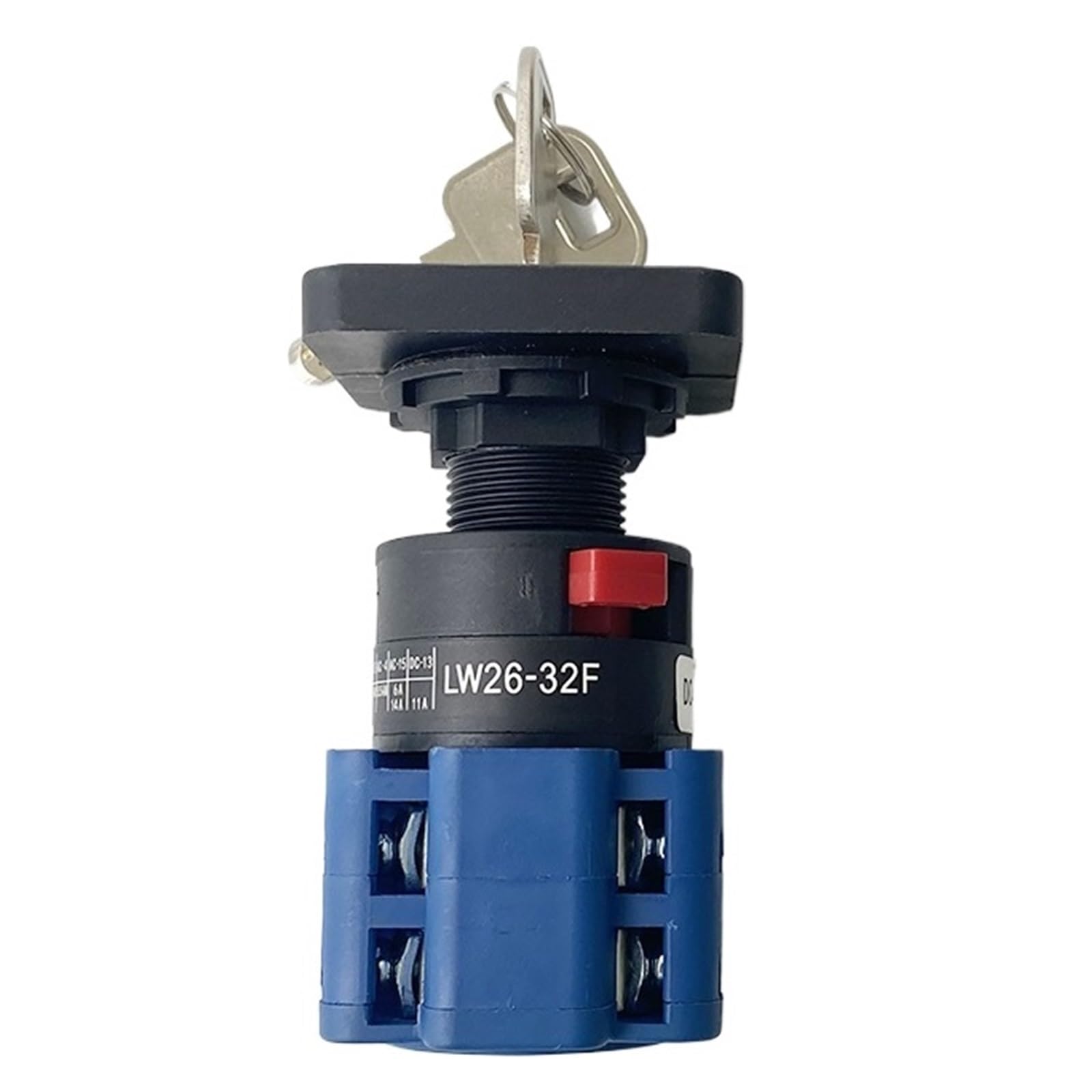 YWZVBSDCS LW26-32F Series 1-4 Layers With Key OFF ON Universal Transfer Cam Switch 32A Dual Power Switching Motor Reverse(4P 16Terminals)