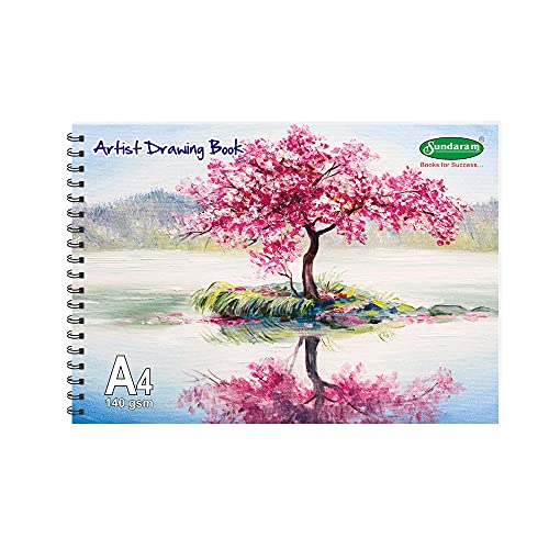 Image of Sundaram| Sprial Boumd(wiro)| A4 Drawing Book| 100 Pages(50 Sheets)| 29.5 x 21 cm| Pack of 1