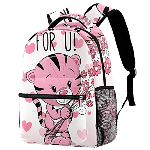 Sac à dos grande capacité motif tigre sac à dos de voyage femme