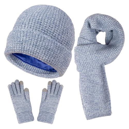 Ensemble bonnet écharpe gants en tricot pour femmes et écharpe tube homme hiver