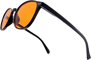 OKH profesionales gafas bloqueo luz azul 99% redondas retro para gamers juegos, antifatiga antirreflejos anti-UV y fatiga visual