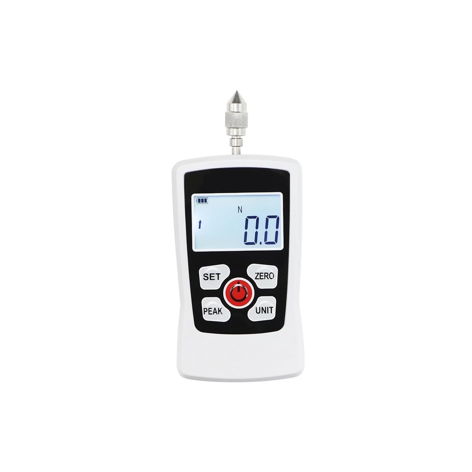 Dinamómetro, Medidor de fuerza digital prueba empuje y tracción Retroiluminación automática, función alarma zumbador(20N)