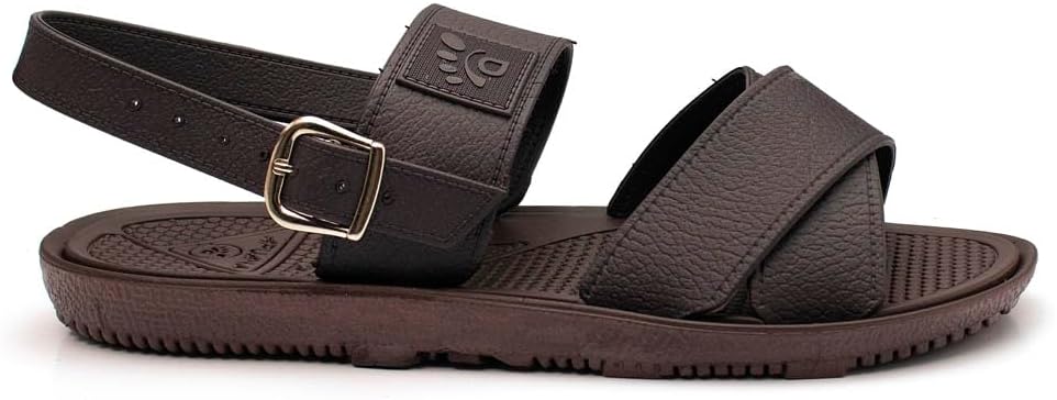 Sandália Anatômica Masculina Ortopédica, Antiderrapante, Leve, Alívio para Dores nos Pés e Esporão, Preto e Café, Tamanhos 35-44