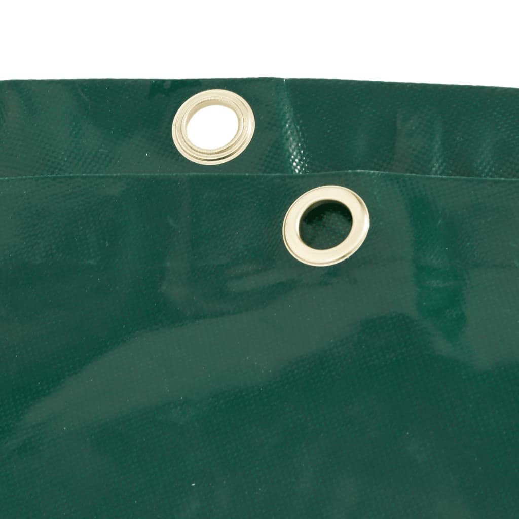 Telone verde con rivestimento in PVC, 2,5 x 4,5 m, 650 g/m², antistrappo, impermeabile, resistente ai raggi UV, con occhielli in metallo, resistente alle intemperie, per mobili da giardino
