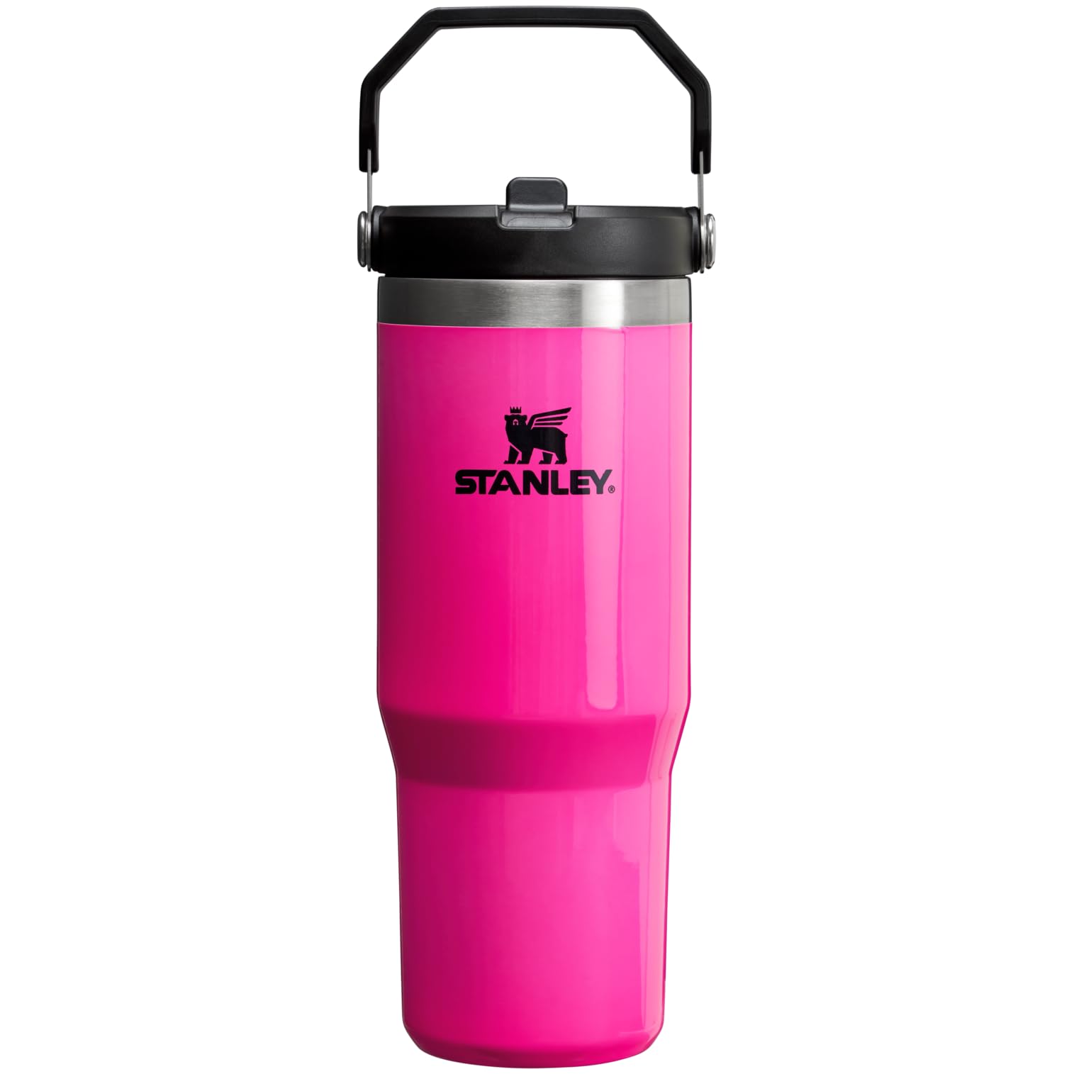 The Neon IceFlow Flip Straw Tumbler 30 OZ - Stanley Create Electric Pink