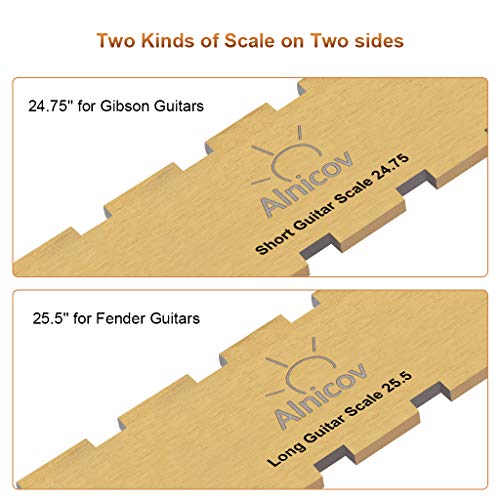 image for Alnicov Guitar Neck Notched Straight Edge Luthiers Tool Zinc Alloy Pla