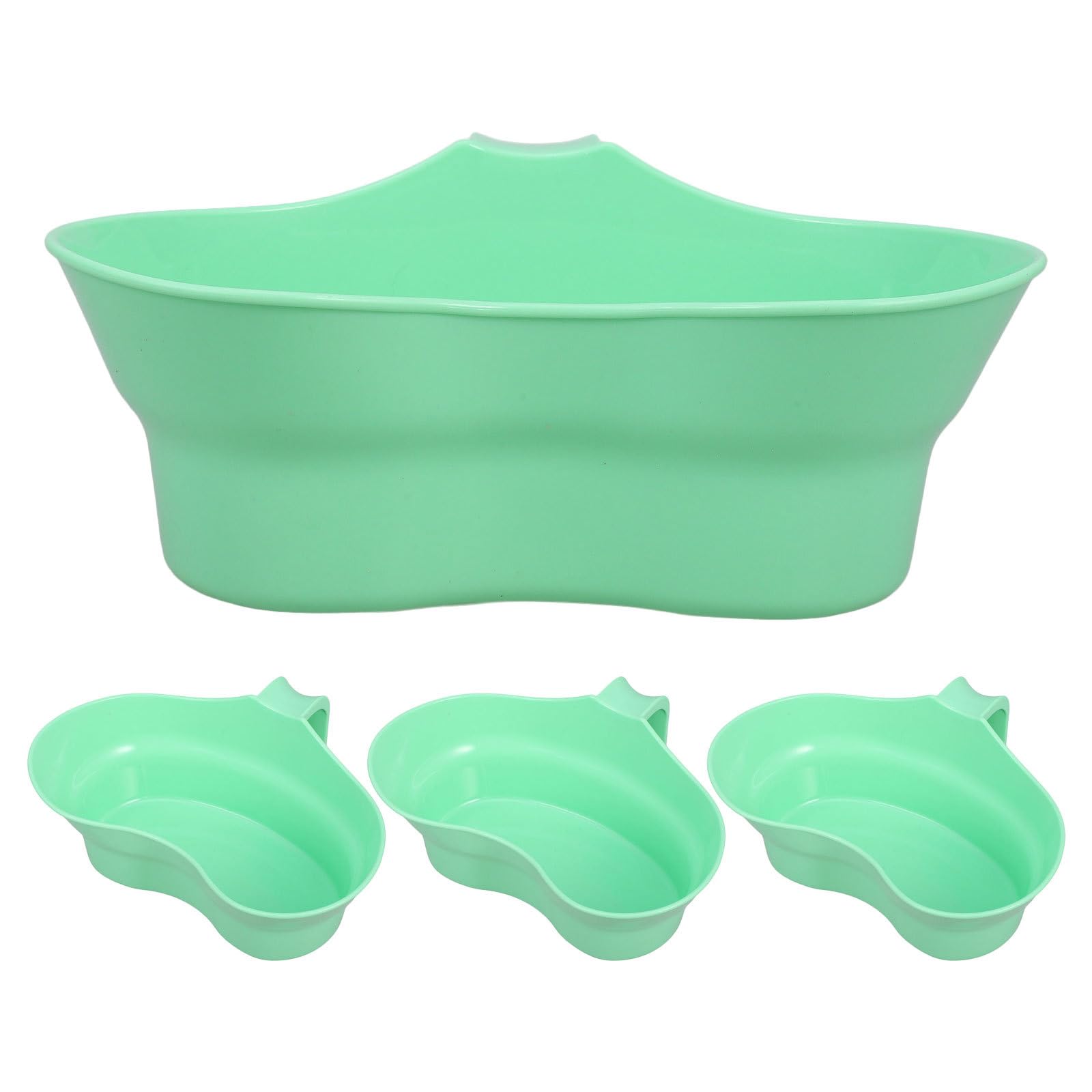 Juego de 4 vasos para enjuague bucal con asa para pacientes postrados en cama - Recipiente de plástico para vómito para el cuidado bucal de ancianos - Lavabo portátil para hospitales y