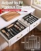 Organizador de Cubiertos para Cajón, Bandeja Ajustable para Utensilios | Organizador de Cocina Expandible para Tenedores y Cuchillos, Almacenamiento Multipropósito para Cocina, Esenciales para Apartamento, Negro, Mediano 8