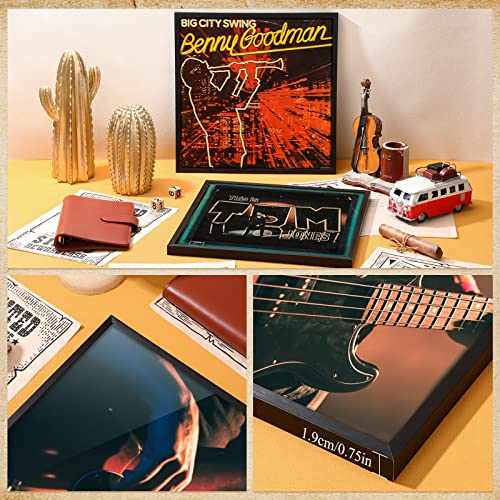 4 Pack Black Music Album Frames 12.5 X 12.5 Inch Aluminum Vinyl Record Frame Display Wall Mounted Acrylic Photo Frame With Polished Acrylic For Home Office Bedroom Wall Hanger Display Album Photos #TOP3