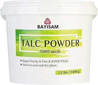2.2LBS Super Purity Talcum Powder,5000Mesh Microfine Multi-Purpose Talc Powder for Chalk Painting, Tire Lubrication, Fitness