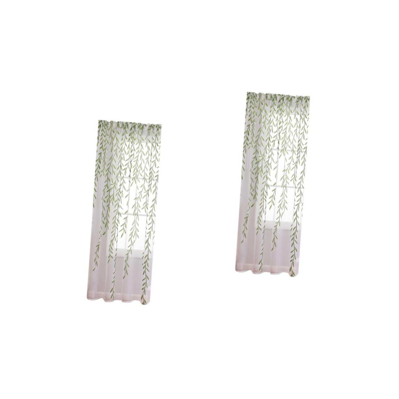 2 pièces rideau voilage moderne avec motif osier élégant pour les fenêtres du salon