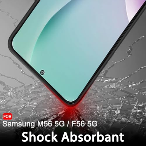 Image of TheGiftKart Sleek Back Cover Case for Samsung Galaxy M56 5G / F56 5G | Slim Fit Protective Design | Ultra Matte Finish | Camera Protection Bump | Soft Silicon Back Case Cover (Silicone, Black)