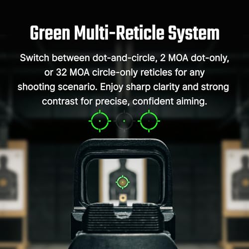 Image of OSIGHT SE Enclosed Micro Reflex Sight - 2 MOA Dot & 32 MOA Circle Dual Reticle, RMSc /K Footprint Compatible, Compact Enclosed Red Dot Sight for Concealed Carry