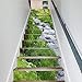 FLFK 3D Paisaje de la hierba verde del río autoadhesivos Pegatinas de Escalera pared pintura vinilo Escalera calcomanía Decoración 39.3 pulgadas x7.08 pulgadas X 13Piezas