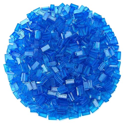 Feleph Transparent Dark Blue 1×2 Tile ×700 Parts and Pieces Smooth Bricks - Image 3