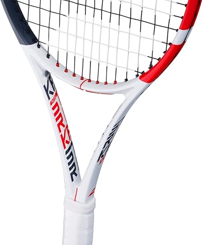 Miniatura 5 de Babolat Pure Strike 100 - Raqueta de tenis - Encordada con 0.56 oz de intestino blanco Syn a tensión de rango medio (agarre de 4 1/4 pulgadas)