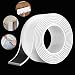 Door Seal Strip Weather Stripping for Doors Silicone Sealing Sticker Seal Strip Adhesive Draught Excluder Insect Proof Gap Sealing 16 Feet Transparent 1.77 Inch(45mm) Width,