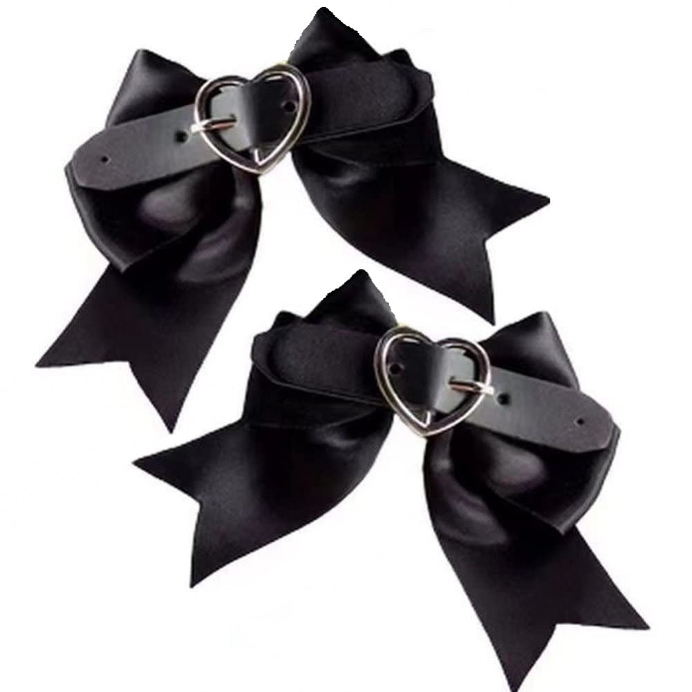 Amazon.co.jp: ヘアピン黒ゴスパンクヘアクリップロリータハートちょう