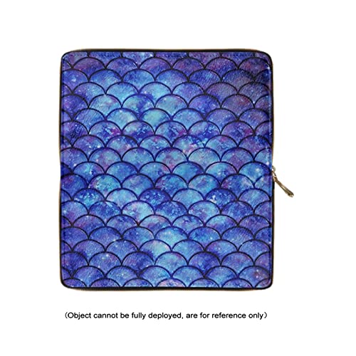 Howilath Galaxy Mermaid Scales Pattern Zip Around Women Wallet with Coin Pockets,Clutch Phone Bags Travel Purse4