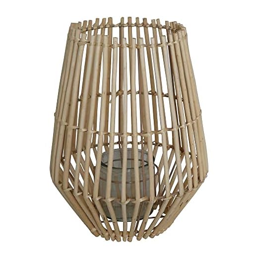 Laterne Bamboo Natur aus Bambus H36cm Windlicht Bambuslaterne