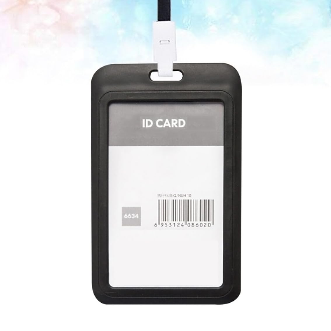 GLUN® 20 Stück Schwarz Kunststoff ID Card Holder Case Vertikal Doppelseitig Sichtbar Unisex ID Card Holder Case für Büro, Schule und Hochschulen