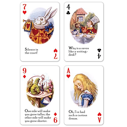 Baraja Alice In Wonderland con Dorso Rojo miniatura 2