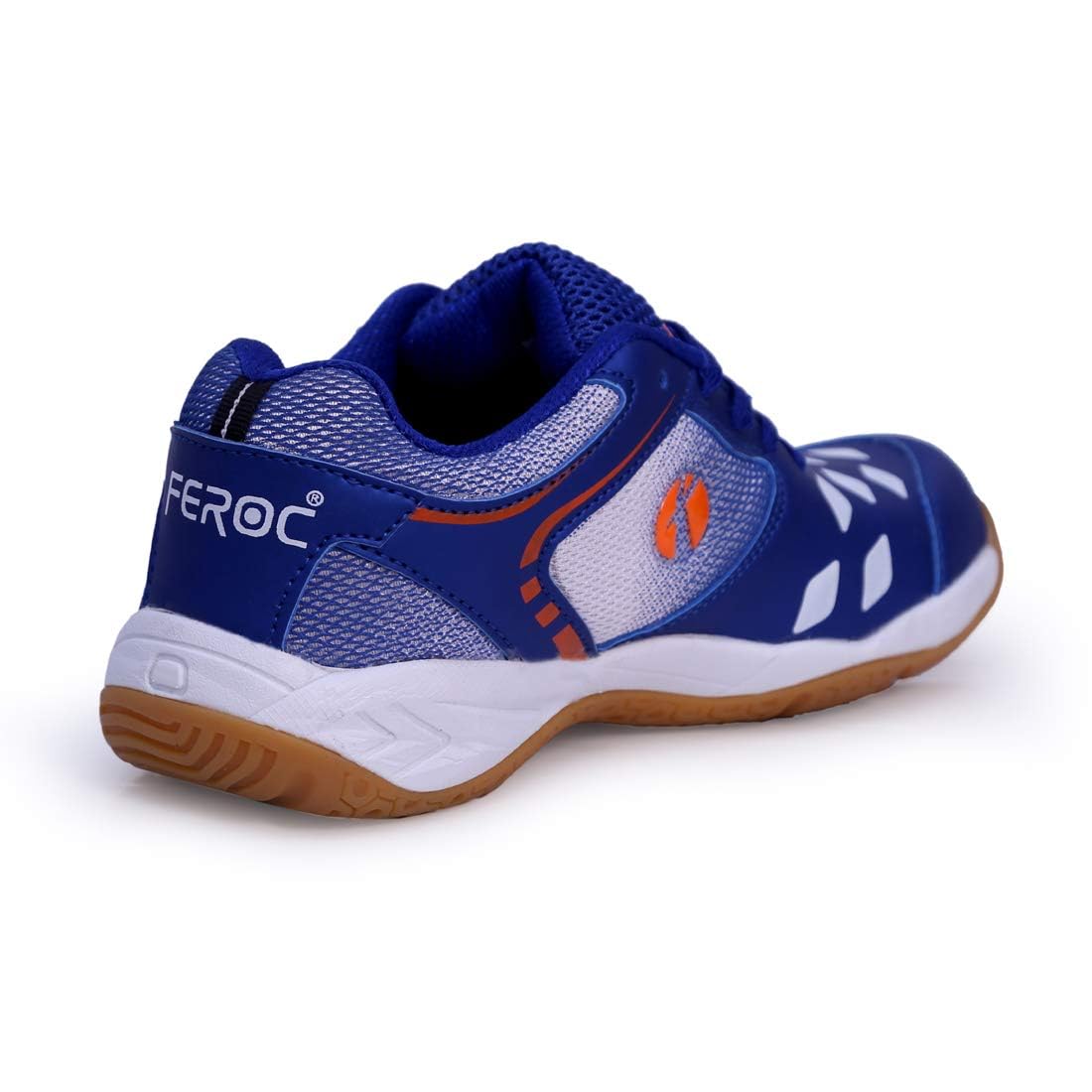 FEROC XEGA Badminton Shoes for Men Boys Unisex Kids (Blue, 4) 3