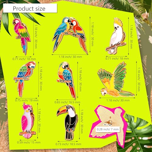 Image of Yinkin 24 /48 Pcs Bird Enamel Brooch Colorful Bird Lapel Pin Animal Brooches Cute Lapel Pin for Women Jewelry Pin Dress Accessories Mother's Day Birthday Gift