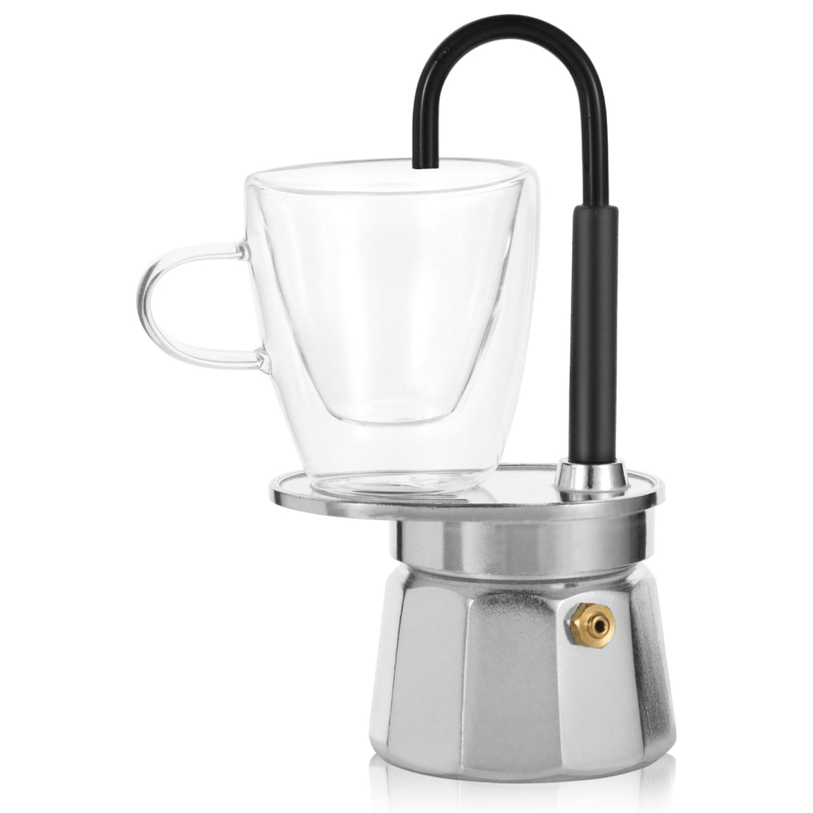 NVOQILIN Aluminum Small Coffee Maker Single Serve Easy Carry Camping Gear Camping Coffee Machine