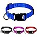 AEDILYS Adjustable Nylon Dog Collar Classic Solid Colors for Small Sized Dogs Neck 11-17 inch