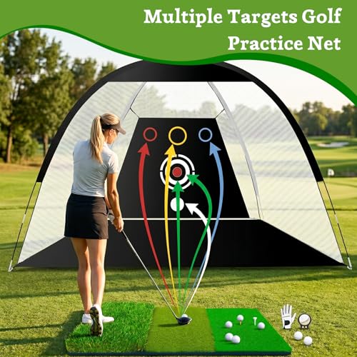 29% Off Dikutar 10x7ft Golf Practice Net with Mat & Balls - Image 7