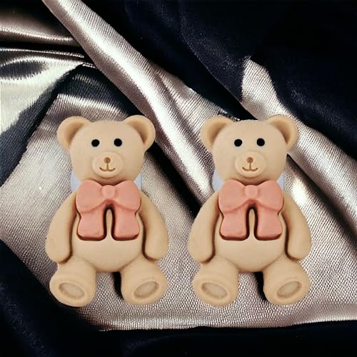 Image of Lucky Jewellery Designer Trendy Teddy And Rabbit Design Earring Stylish Teddy Bear Stud Earing | Cute Cartoon Earrings For Girls & Women (CHEP-TEDDY-PARENT)