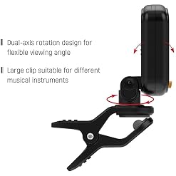 PEPDRO Accordeur de Guitare, accordeur à Pince Rotatif écran LCD Guitare Acoustique chromatique ukulélé Basse, réglage… - Les Beatles, Paul McCartney, John Lennon, RIngo Starr, George Harrison PEPDRO Accordeur de Guitare, accordeur à Pince Rotatif écran LCD Guitare Acoustique chromatique ukulélé Basse, réglage… – Image 5