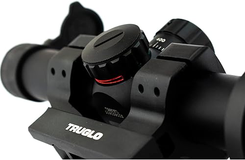 Miniatura 5 de TRUGLO TRU-Brite Serie 30 1-0236 x 0945in doble color iluminado anillo de potencia Duplex MIL-DOT pistola de retícula con soporte negro mate