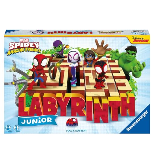 Ravensburger - Labyrinthe Spidey & Friends - Jeu de Plateau - Version Junior - Enfant et Famille - De 2 à 4 Joueurs dès 4 Ans - Mixte - 20847 - (Multilingue...
