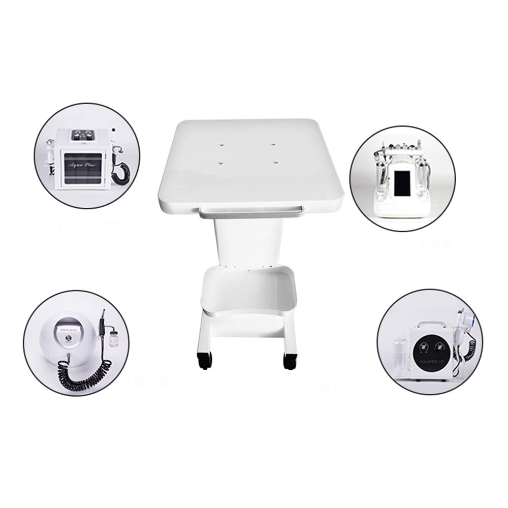 Carrito médico portátil para salón de belleza con compartimento de almacenamiento y ruedas universales silenciosas para herramientas de belleza (con enchufe)