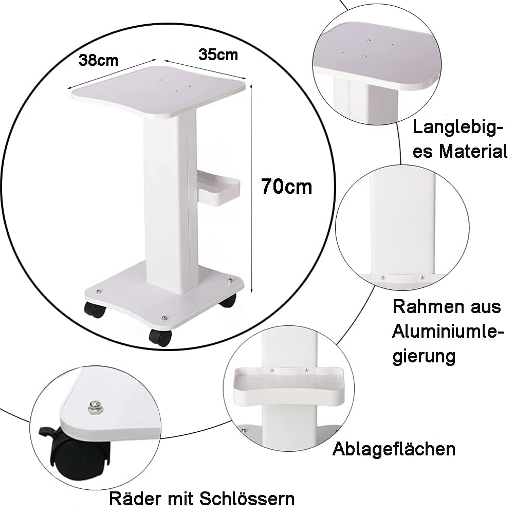 Salonwagen Kosmetikwagen Tragbarer Beauty Salon Trolley ABS Ablagefach Bremsrad Friseur Rolling Wagen