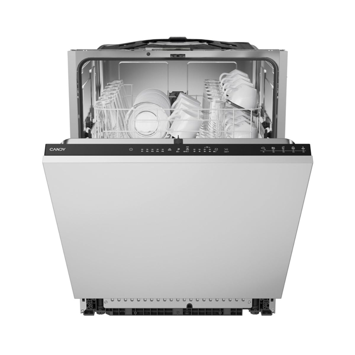 Candy Rapidò CIP 3D9E0B Lavastoviglie Integrabile 60 CM, 13 Servizi, 5 Programmi, Inizio Differito, Indicatore Sale e Lucidante, 49DB, Pannello Integrazione Non Incluso